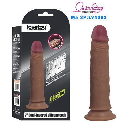Dùng Sextoy Lovetoy Nature Cock 7 inch Dual Layered thủ dâm.